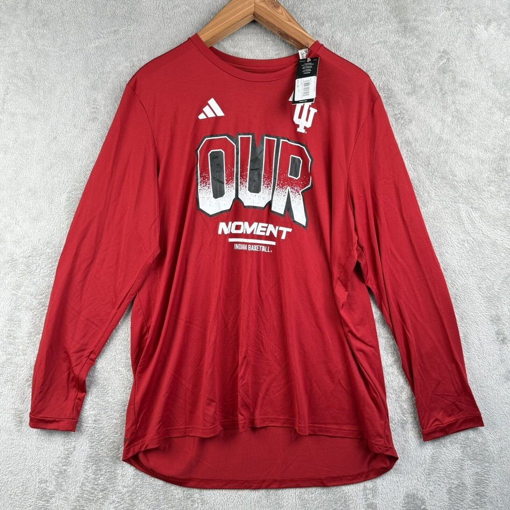 Indiana Hoosiers Basketball Adidas Mens 2XL Red Shooting Shirt NCAA College NWT